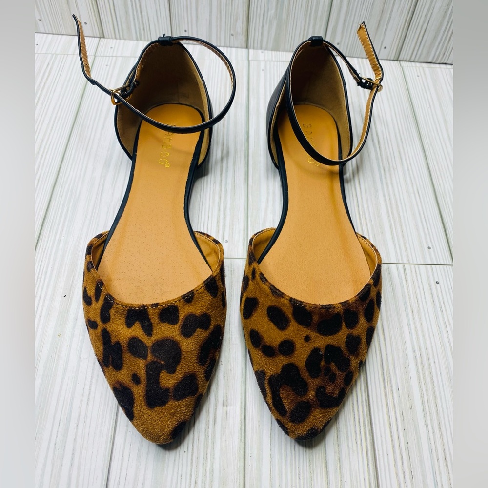 Bamboo Object 12 Leopard Print D'orsay Pointed Fl… - image 3